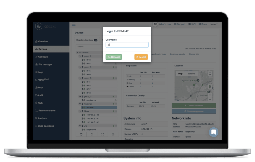 showing remote ssh capabilities